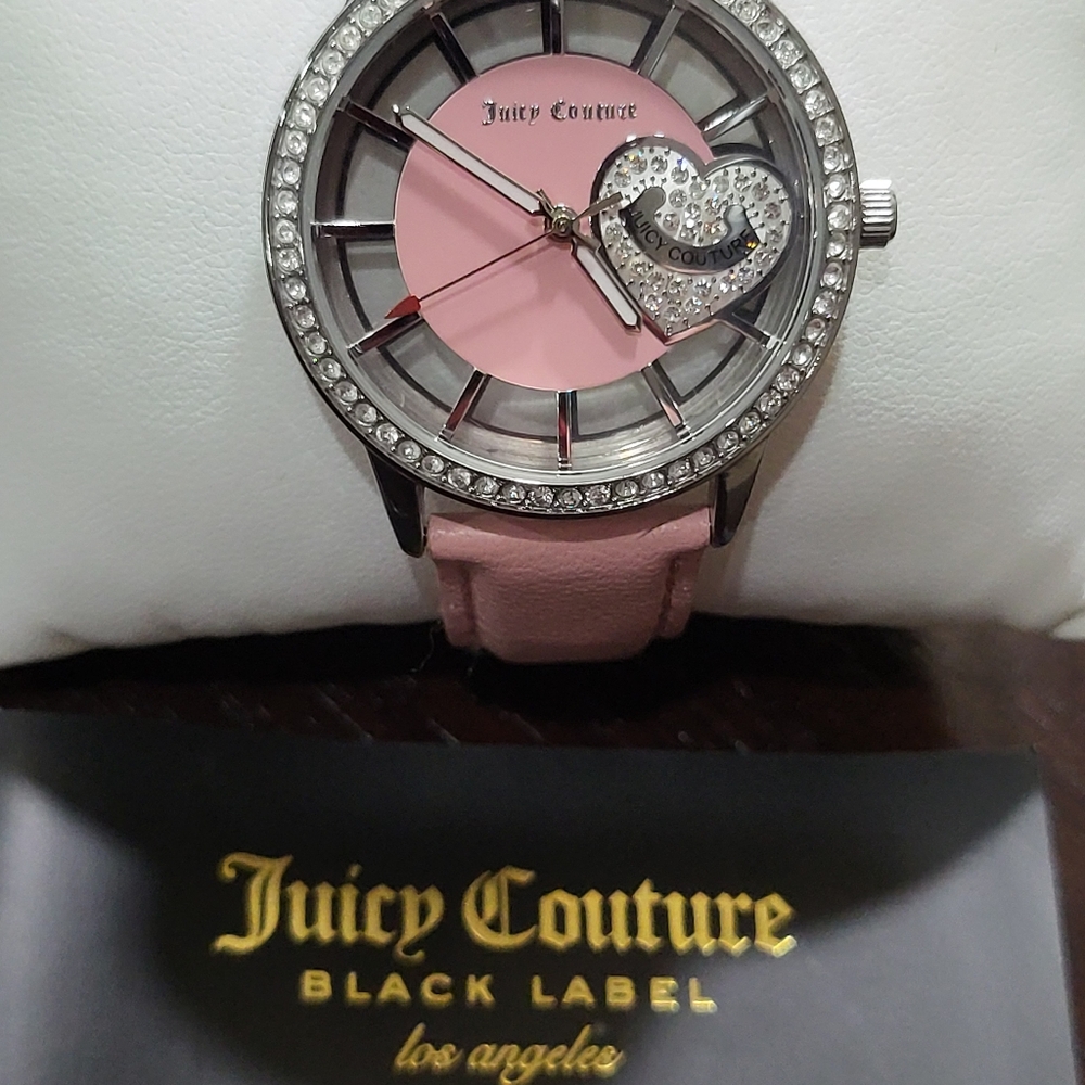 Juicy Couture Women's Watch With A Pink Leather Strap. Swarovski Crystals. - Picture 7 of 12